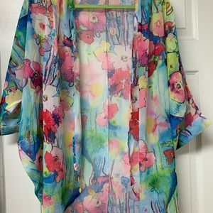 Sheer Floral Cover Up